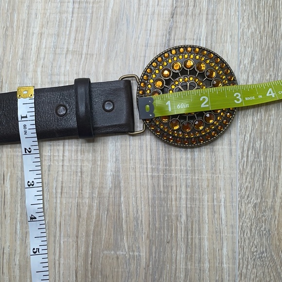 Accessories Rhinestone Belt Real Leather Big Buckle Poshmark